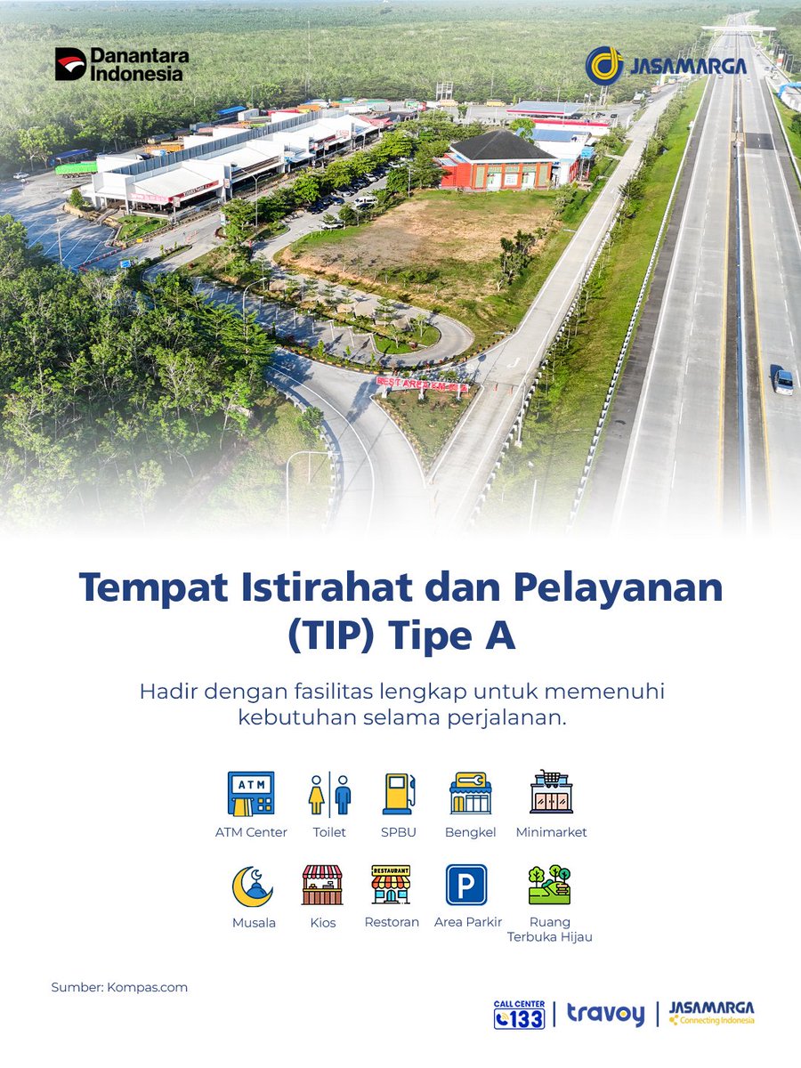 jmnusantara's tweet photo. Siapa yang baru tahu kalau Tempat Istirahat dan Pelayanan (TIP) ternyata punya beberapa tipe? 👀

Mulai dari tipe A, B, hingga C, masing-masing memiliki fasilitas yang berbeda. https://t.co/M7iNo7d4V1