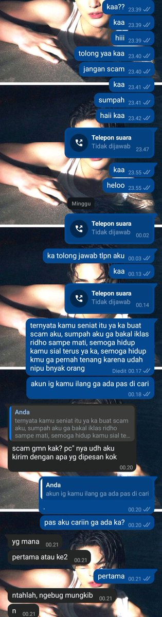 thismartin_'s tweet photo. 10. karena kakak bilangnya kalau dia scam jadi aku cek ig dia dan pas aku cari ig-nya ternyata ig-nya udah nggak ada karena sebelumnya ig-nya bisa masih ada (sebelum aku bilang kalo dia scam),di sini aku udah mulai spam dia,aku tanya,aku pastiin lagi kalau dia itu nggak ngescam. https://t.co/YmGwDxHj9m