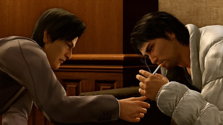 duduxx53's tweet photo. The way daigo is so much more caring &amp; happy with mine than he is with others just warms my heart 🥹
#mineyoshitaka #daigodojima #minedai #darkties #yakuzalikeadragon https://t.co/eUizuAqfa9