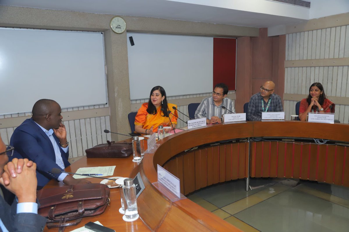 BansuriSwaraj's tweet photo. Addressed high level parliamentary delegation Led by Former Deputy PM Hon. Dr. Dotto Mashaka Biteko from the National Assembly of the United Republic of Tanzania on ‘Parliament in Indian Policy’ today at the Parliament Library Building.

The interaction offered an opportunity to share perspectives on India’s parliamentary traditions, the role of Parliament in policy making and the functioning of our democratic institutions, while also learning from the experiences of our Tanzanian counterparts.

Democracy flourishes through dialogue. When institutions learn from one another, they deepen mutual understanding and strengthen the bonds of friendship and cooperation between nations. 

#IndiaTanzania