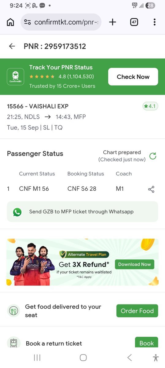 rk613275's tweet photo. Sir meri  wife  presan hai uske pas me do chhote bachhe hai last time me koch chenge ho gya    please help kiya jay  mera ticket  pe likha tha  s 6 / 28
Waha baithane ke bat  tte bol raha aapka sit hai m1 56 me woh saman aur bachho ke lekar nhi ja paygi
@IndiaRailway https://t.co/GDtTFMiZeL
