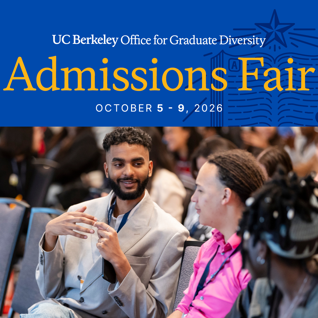 GradDivision's tweet photo. Your next chapter could start at Berkeley. Join us Oct. 5–9 for our free, virtual Graduate Diversity Admissions Fair. Explore 70+ graduate programs, get tips on applying, connect with faculty &amp; explore #GradLifeAtBerkeley. Register: https://t.co/Bnu3WuOClY https://t.co/cd0cSDv3uX