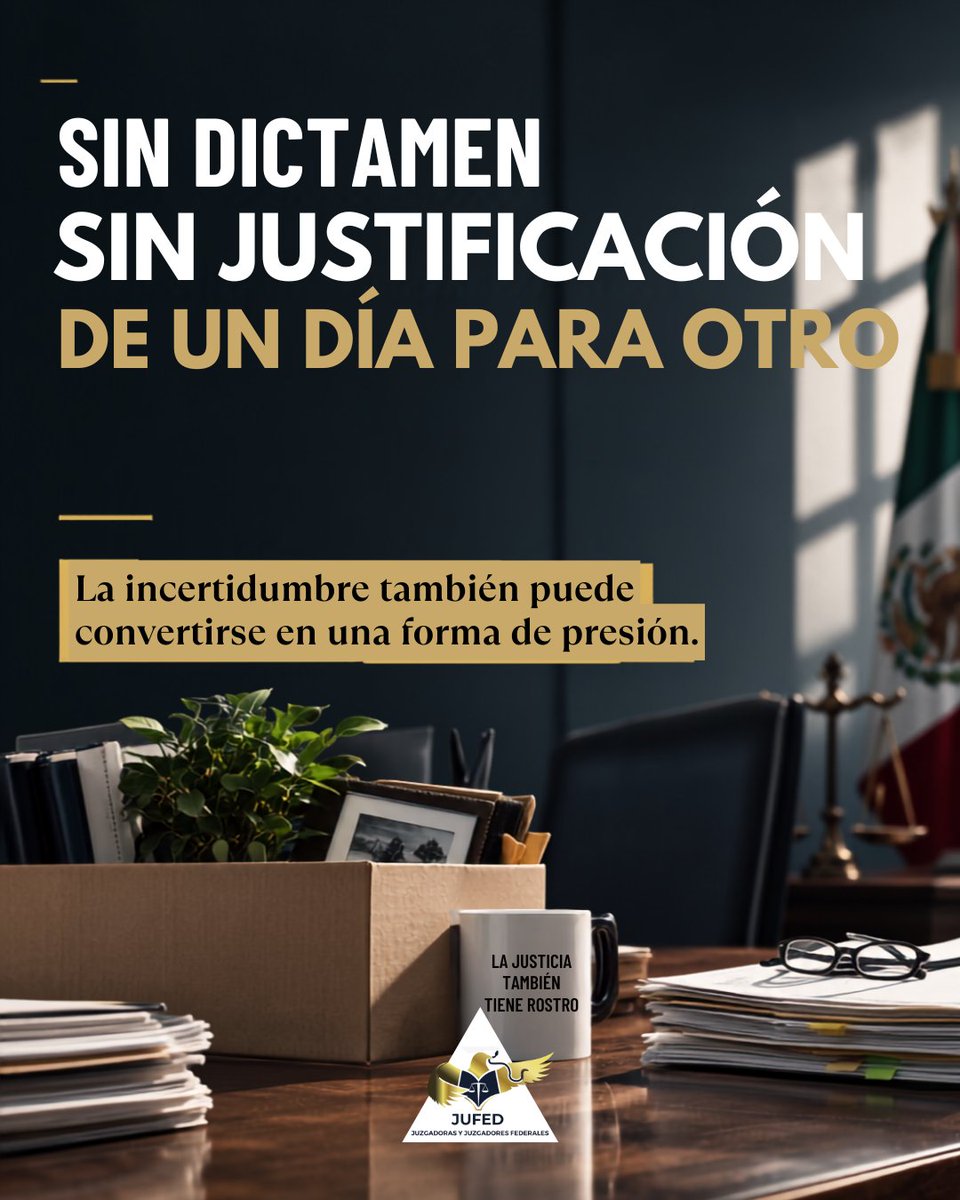 jufed_org's tweet photo. La independencia judicial también se erosiona desde la administración.

Denunciamos las readscripciones arbitrarias de personas juzgadoras de carrera judicial ordenadas sin criterios públicos, sin justificación y, en algunos casos, de un día para otro.

No aceptamos que una facultad administrativa pueda convertirse en una herramienta de incertidumbre y presión sobre quienes tienen la responsabilidad de poner límites al poder.

Si existen razones para estos cambios, que el OAJ las haga públicas y las explique.

Administrar la justicia exige reglas. No arbitrariedad.

#JUFED #IndependenciaJudicial #EstadoDeDerecho