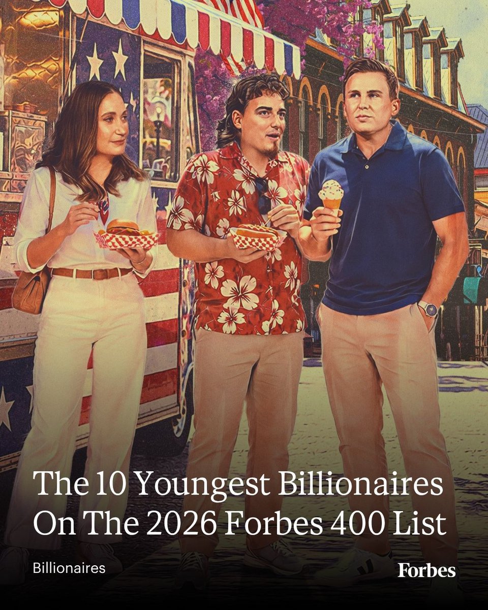 Forbes's tweet photo. There’s no better glimpse of the future than looking to the youth. That’s particularly true of the #Forbes400 list of America’s richest people, where the AI revolution is upending the ranks.
Read more: https://t.co/WJgxIr4WFH
Illustration: Neil Jamieson for Forbes https://t.co/uX4pNOeL7a