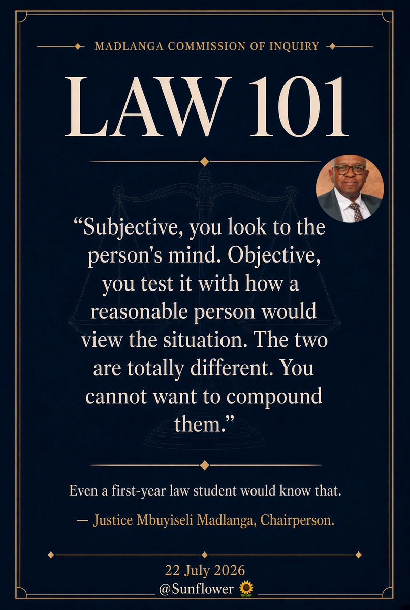 Sunflowerreal's tweet photo. Justice Madlanga once gave us a lesson on law 101 and we all graduated as online commissioners 🙌🏿🙌🏿🙌🏿.

Andrea Johnson could not answer Ntate Madlanga 😭.
#Madlangacommission https://t.co/sq0uSUJM5N