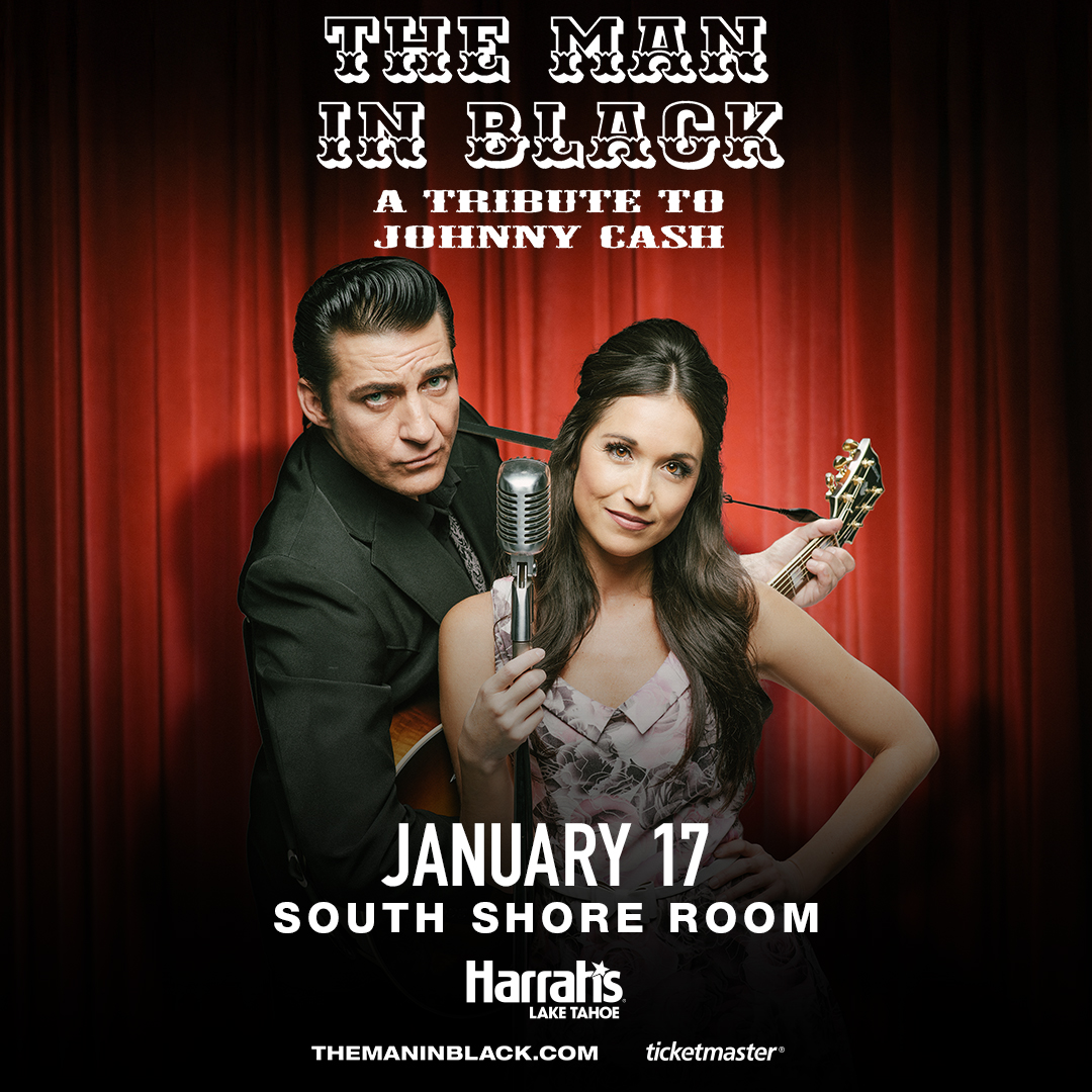 HarrahsTahoe's tweet photo. 🎶 THE MAN IN BLACK: A Tribute to Johnny Cash 🎸

Catch The Man In Black live in the South Shore Room on 1/17/27!

🎟️ Presale: Wednesday, 9/16 at 10am – Thursday, 9/17 at 10pm
🎟️ On Sale: Friday, 9/18 at 10am

🔓 Caesars Rewards members: unlock presale access with code CRTMIB https://t.co/3eo1J0z8Gw