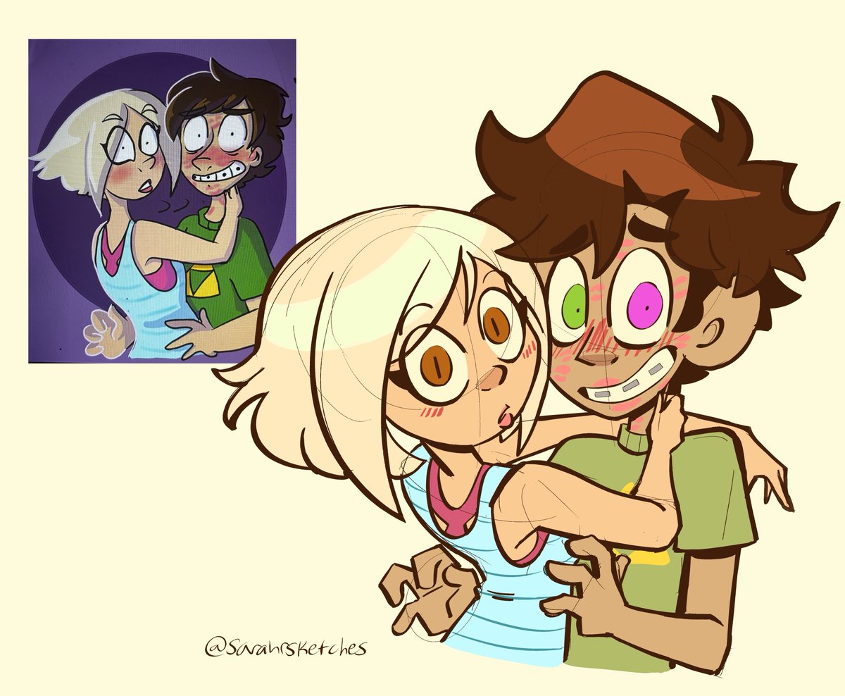 sarahrsketches's tweet photo. Redraw from 2016 💚💜 https://t.co/oMNncJIQrS