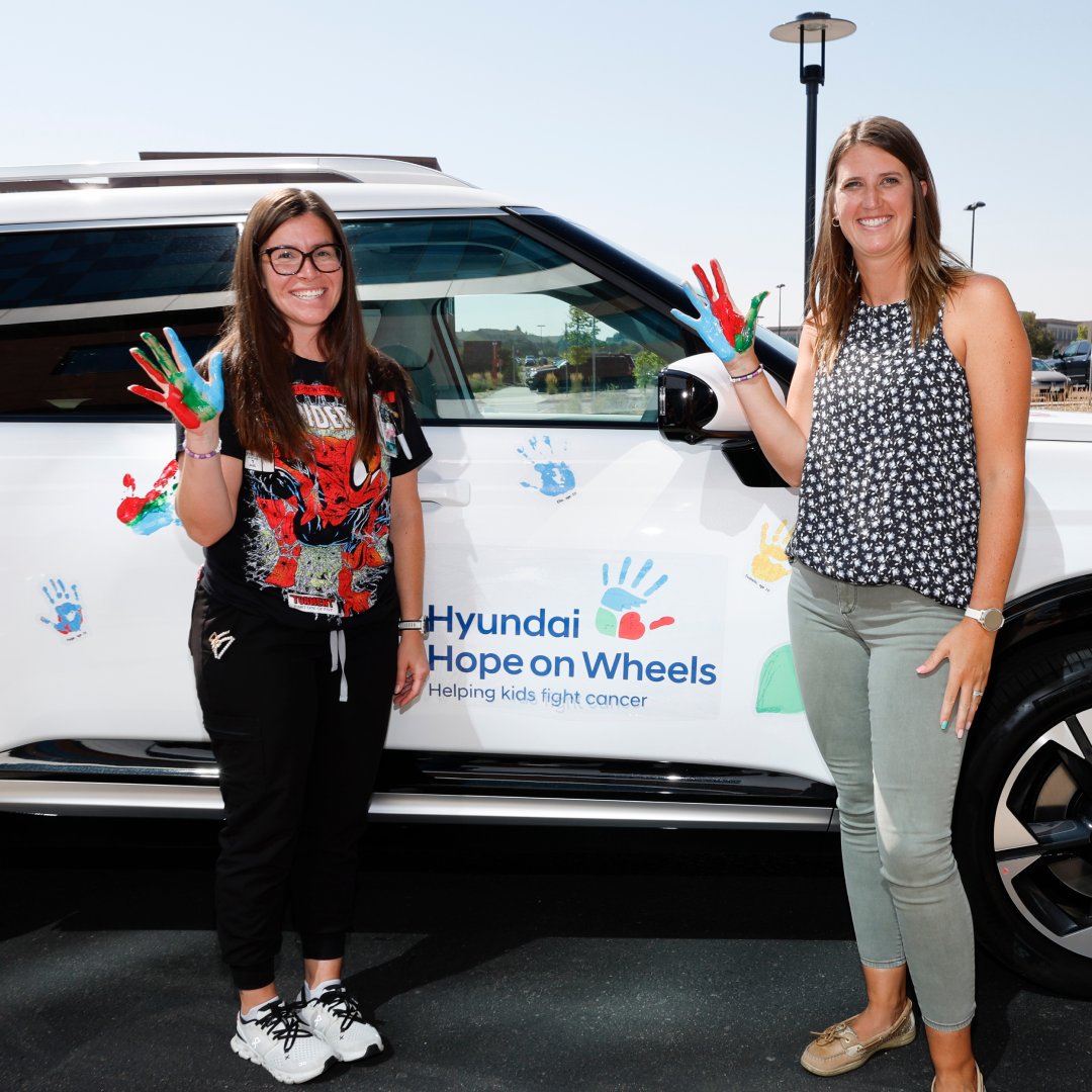 hopeonwheels's tweet photo. Colorful handprints galore at our Handprint Ceremony at Children’s Hospital Colorado in Colorado Springs. ❤️💚🖐️ #EndChildhoodCancer https://t.co/UjzLvaaw2T