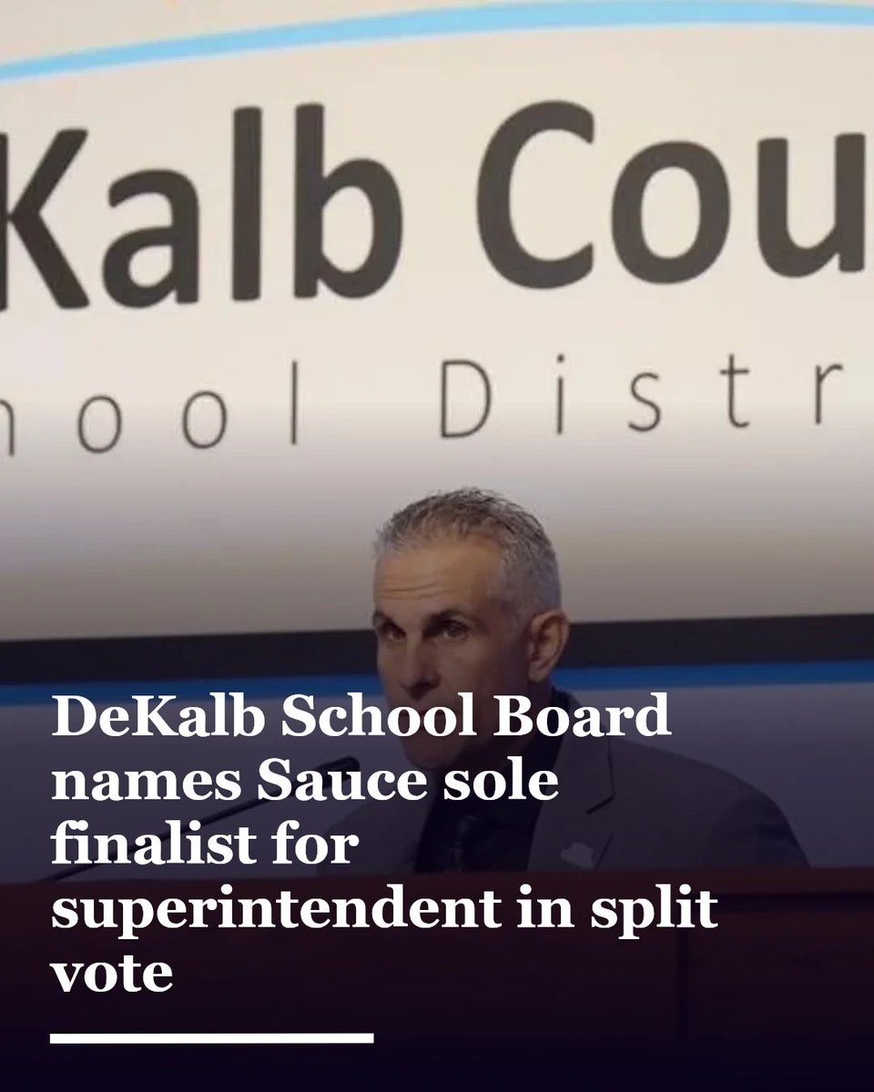 wabeatl's tweet photo. DeKalb School Board names Sauce sole finalist for superintendent in split vote https://t.co/Yn1bZnzKP1 https://t.co/CjP8lq8VEV