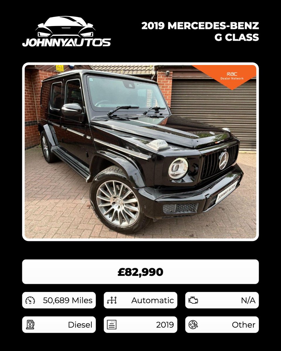 EfoEmre's tweet photo. 2019 Mercedes-Benz G-Class G350d AMG Line Premium SUV, diesel automatic, 50, 689 miles, £82, 990. Includes 12 months breakdown cover and 3 months RAC warranty. Extended warranty and part exchange available. Contact: 0116 5074142. https://t.co/t0FGmMrIvj