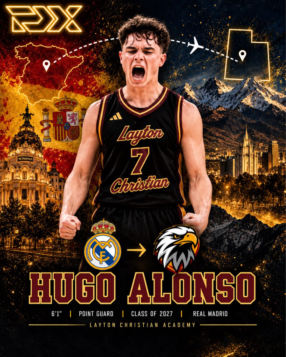 ncaaplayrewind's tweet photo. Hugo Alonso (2008) se marcha a Estados Unidos donde jugara Layton Christian Academy highschool con mucho pedigri en Utah,campeon del estado varios años,el salto es claro buscando llamar la atencion de la NCAA despues de ser MVP en la final de la liga u22 la pasada temporada https://t.co/MmcDHVtFk1