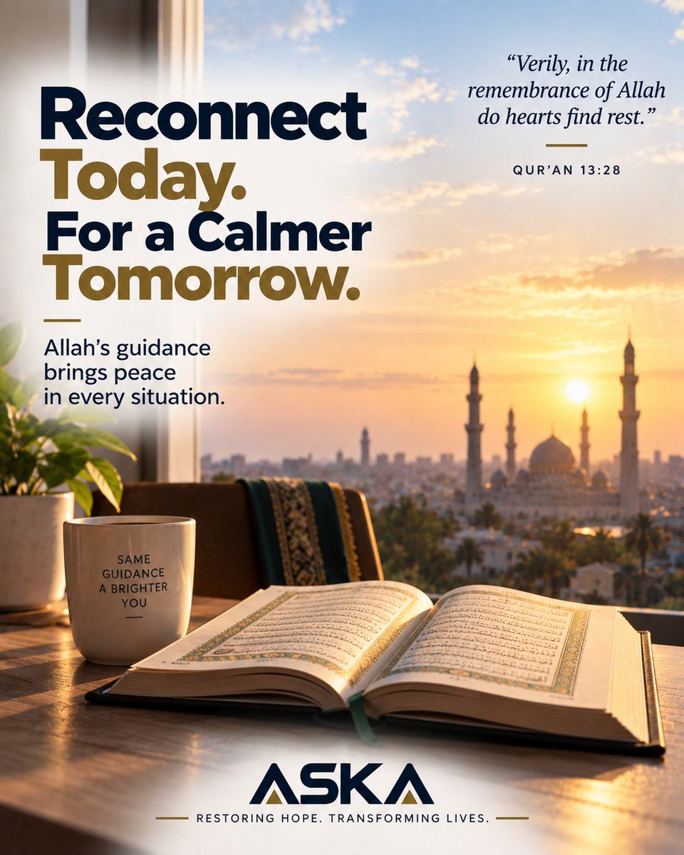 Afrozsk03's tweet photo. Reconnect with Allah today.
A calmer heart begins with remembering Him.

Pause. Remember Allah. Share this reminder with someone who needs peace today.

#RememberAllah #QuranReminder #FindPeace https://t.co/cDVr9eglbX