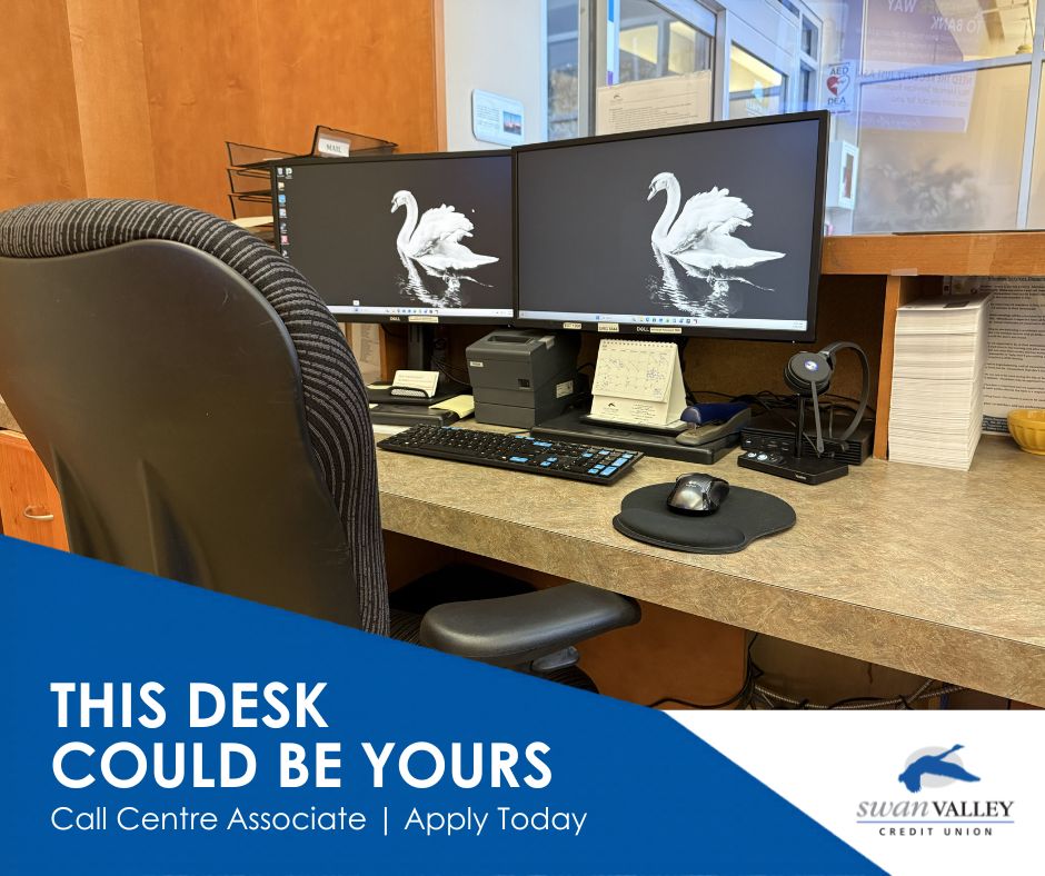 SwanValleyCU's tweet photo. You’ll be one of the first points of contact for our members, answering questions, helping with their banking needs and creating a welcoming experience when they call or visit SVCU.

Apply today: https://t.co/Sq7vtHpmcE https://t.co/Sn6lAomObB