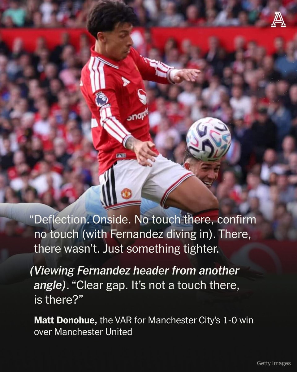 TheAthleticFC's tweet photo. The VAR audio from Erling Haaland’s Manchester derby goal has been made public.

🔗 https://t.co/n92LgG9hk7 https://t.co/l4blmTffR1