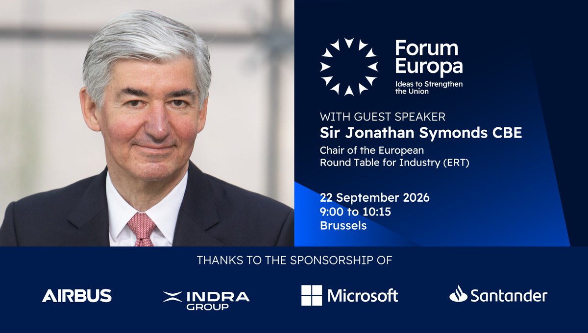 NewEconomyForum's tweet photo. 📢 New #NEFonline
🗣 In 30 minutes we'll be talking with the CEO of the @ert_eu, Sir Jonathan Symonds
🤝 @Airbus, @IndraCompany, @MicrosoftES and @santander_es
💻Watch it live👇
https://https://t.co/so2BNlhQh6
———————————————
📢Nuevo #NEFonline
🗣 En 30 minutos conversamos con el CEO de @ert_eu, Sir Jonathan Symonds
🤝 @Airbus, @IndraCompany, @santander_es y @MicrosoftES
💻Síguelo en directo👇
https://t.co/oeYxzERbfD