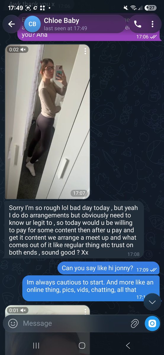 DaddyPays427995's tweet photo. @chloesugar7 Dirty little scammer, just be aware of her and never trust her verifying. On the positive she does flash her tits to verify! NO ONE EVER FALL FOR HER FAKE VERIFICATION @chloesugar7 https://t.co/1b2BesSzk6