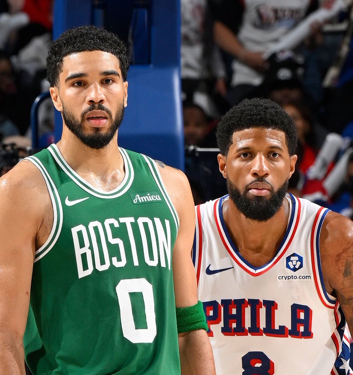 TheDunkCentral's tweet photo. Paul George says he’s not here to steal Jayson Tatum’s spotlight 

"We have a superstar and that's JT. I'm not here to not necessarily steal the shine or try to reinvent who I am. I'm here to help JT, and he's the guy. I've played alongside another superstar wing, and we co-existed beautifully."

(h/t @BobbyKrivitsky )