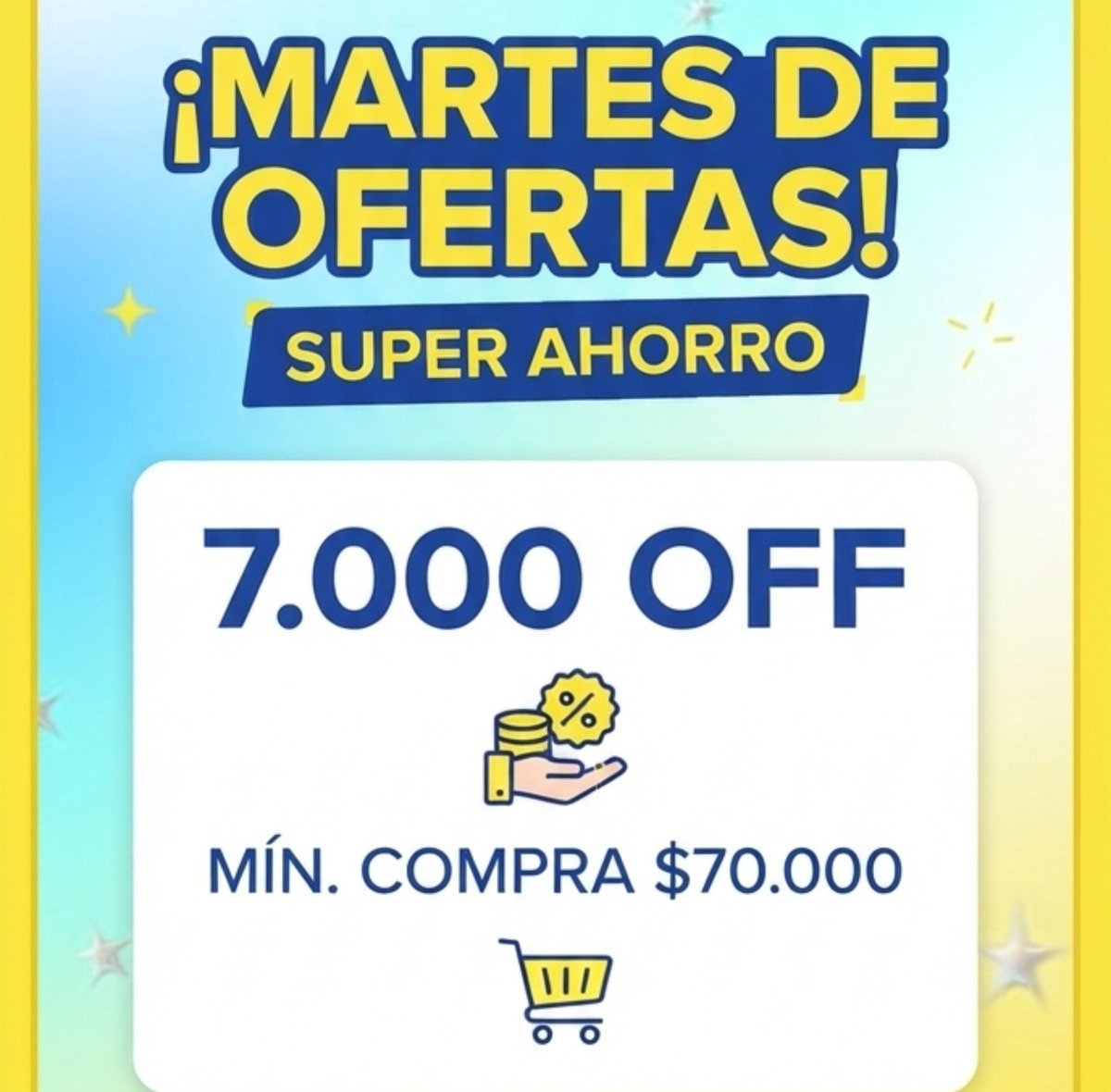 AhorrandoConPao's tweet photo. 🚨🔥OTRO  CUPÓN MERCADO LIBRE — MARTES💎🎟️

💰 $7.000 OFF 👉 https://t.co/GoU98Rj9ff
🛒 Mín. compra $70.000

Ingresa en el link de arriba por el cupón ☝🏾
#cupones #mercadolibre #compras #oferta #enviosgratis https://t.co/qxWFiswyla