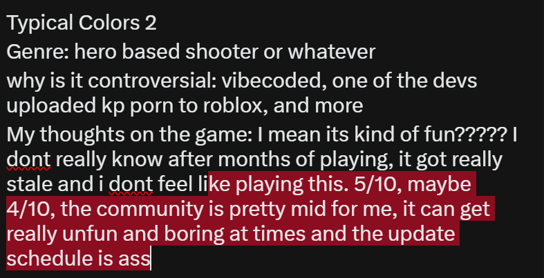 TypicalChud2's tweet photo. i lwk Forgot to put in the review https://t.co/gDs2QkEOV5