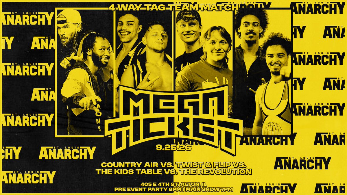 stlanarchy's tweet photo. Get ready for the Fireworks Factory! 🎆 

Country Air returns, Twist &amp; Flip and Kids Table debut on the main card, and Revolution look to hold the fort. 

Twitter isn't letting us tag the photo right now... 🤬

🎟 available at https://t.co/vKQdyOLhIe https://t.co/3pp3IK3Qfg