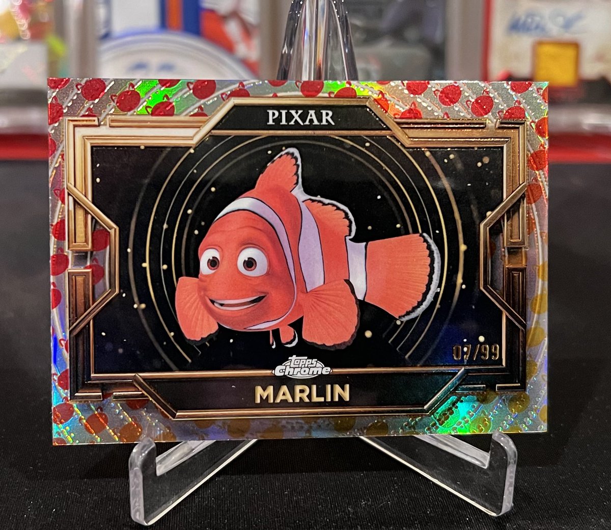 CardandCoinShop's tweet photo. Sold! $29.99 plus $4.99 Bubble Mailer Shipping!
2025 Topps Pixar Gold Matlin 7/99 Gold Turning Red Etch Finding Nemo card. #TheHobby #FindingNemo https://t.co/VhupIF3mDD