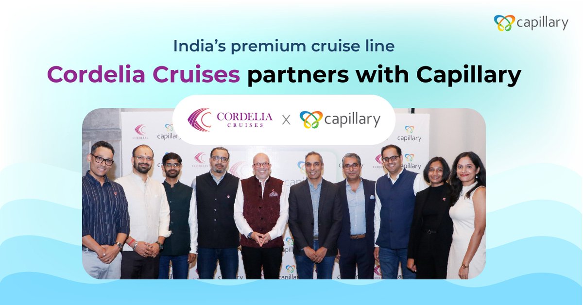 capillarytech's tweet photo. Excited to announce @CordeliaCruises is partnering with us to build an AI-powered guest loyalty program! 🚢

As Cordelia expands its fleet, this partnership will deliver personalized engagement, tiered rewards, and seamless guest experiences across every journey. https://t.co/rnIMV8fHAr