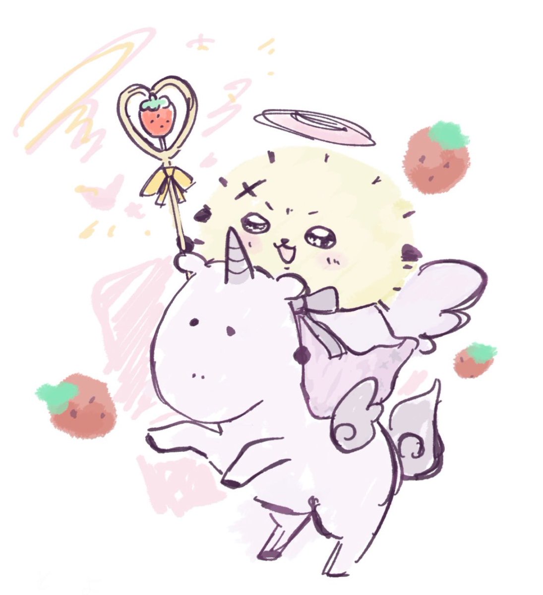 Picola_0's tweet photo. #ちいかわファンアートㅤ 
🪽🍓 https://t.co/qD4cufNRb3