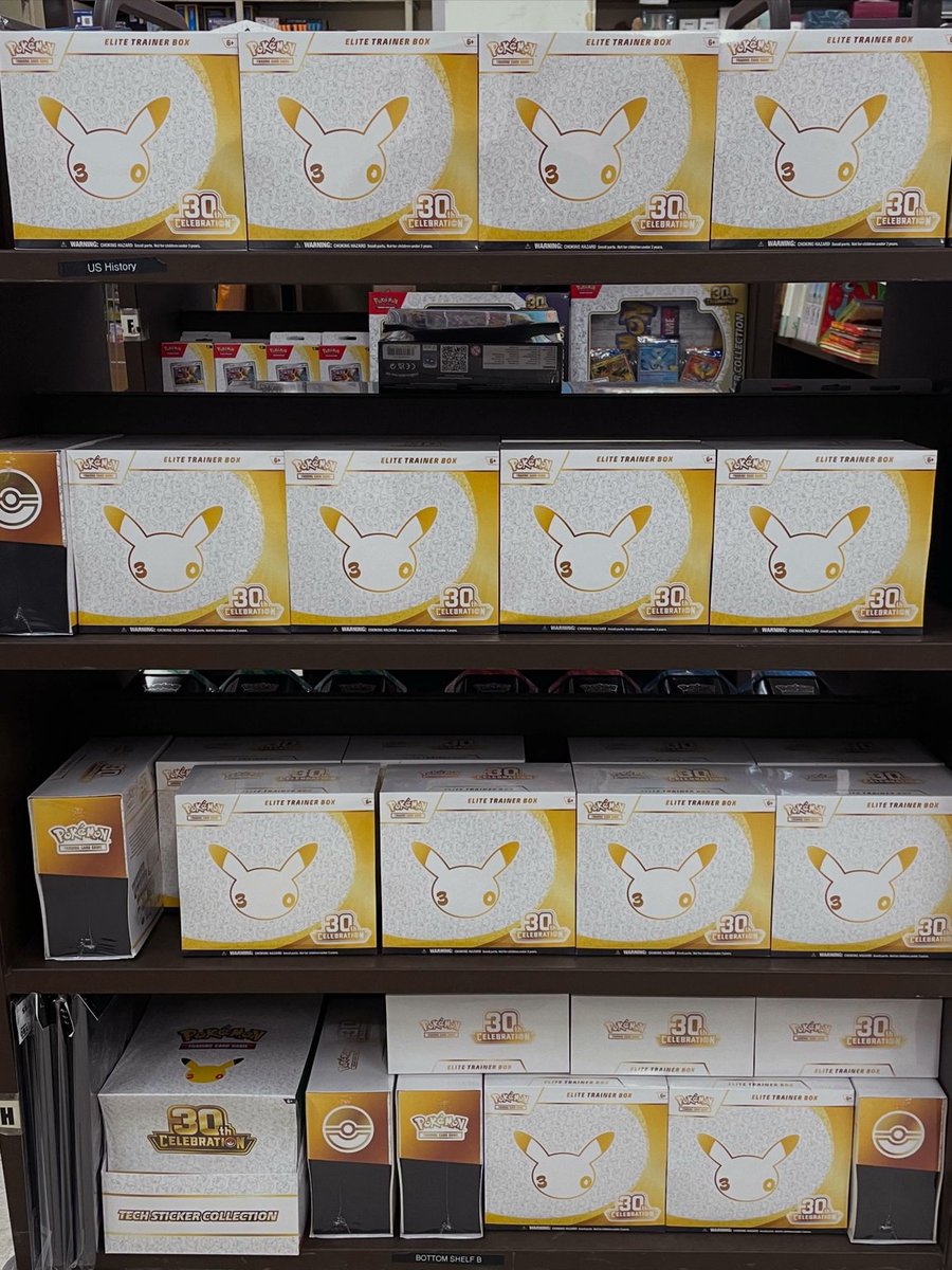 PokemonRestockr's tweet photo. Barnes and Noble will be loaded for 30th Celebration tomorrow your mileage may vary

Best bet is to check your local Barnes socials https://t.co/TA0OKkQCT7