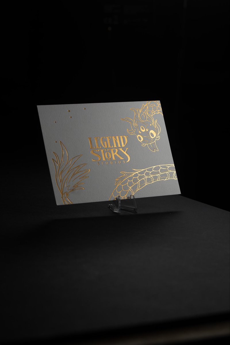 fab_collect's tweet photo. "Our TCG Flesh &amp; Blood is launching in the US soon!"

Written by hand by the LSS team in 2019. Gold on the front, ink on the back. 
A promise to local stores before the world knew Rathe.

#fabtcg https://t.co/JY9dXRrSbs