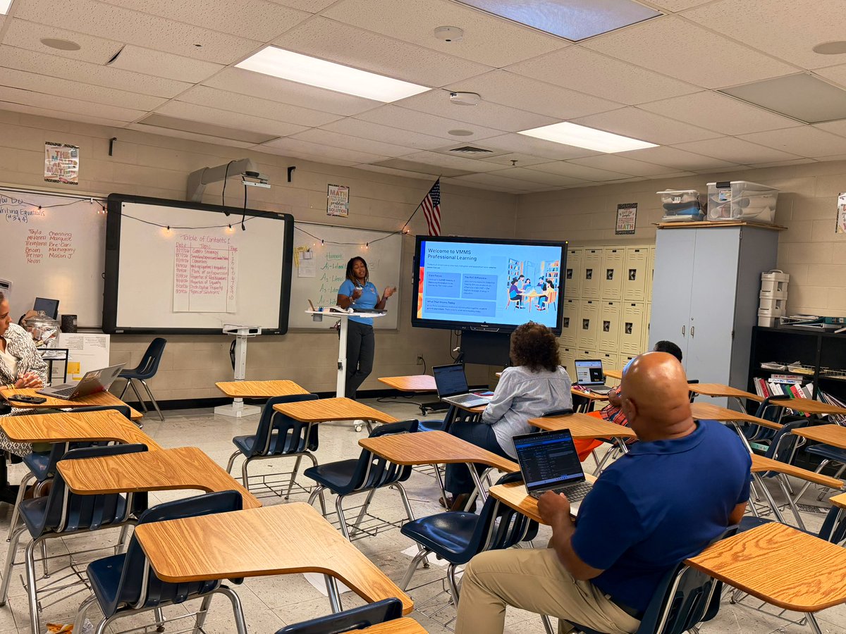 TechSavvyC's tweet photo. 🎉 Had a fantastic PL session yesterday @VMMS_Generals on Powering Up Tier I Instruction using @georgiadeptofed Velocity &amp; @DiscoveryEd AI Teacher Tools! 🚀 Teachers are now equipped to create quick entry/exit tickets effortlessly! Can't wait to see the impact in classrooms! 📚✨ https://t.co/yy4QhDFVXe