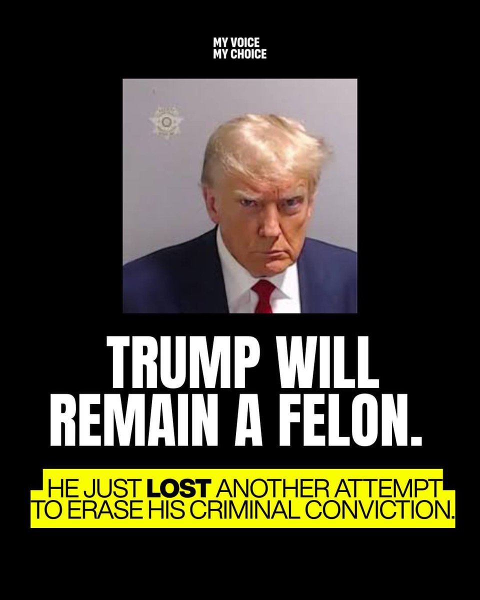 natf778's tweet photo. TRUMP WILL REMAIN A FELON 🔥 34 felony counts for $130K hush money to Stormy Daniels.
Federal judge rejects bid to move case to federal court with immunity claim, so conviction stands ⚖️ https://t.co/xFQDGVtNwh