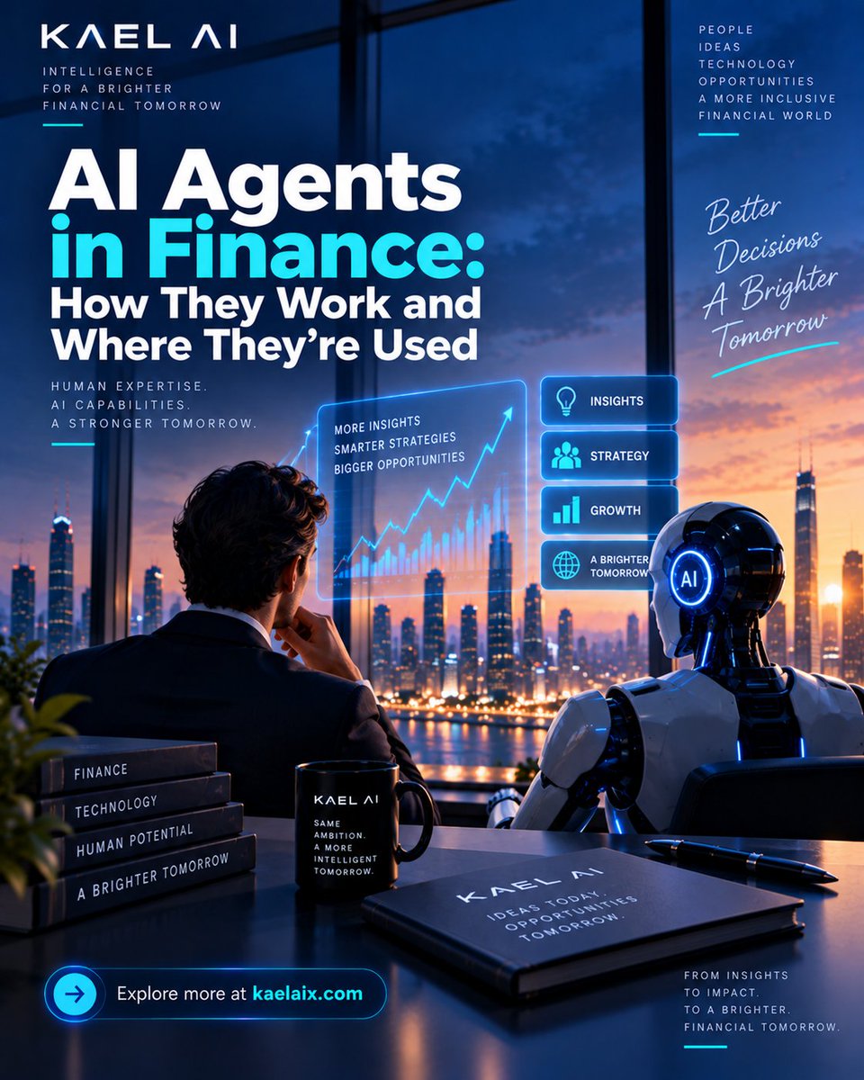 KAELAI003's tweet photo. AI Agents in Finance: How They Work and Where They're Used

The real value of financial AI isn't only speed. It's scale: analyzing more information, finding more signals and giving professionals more time for judgment and strategy.

https://t.co/yfpIBAbtPi

#AIinFinance #KAELAI https://t.co/ra2AxaR6Tp