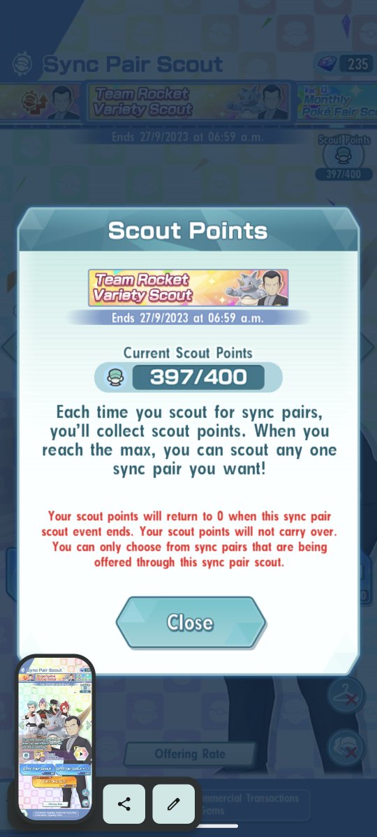 Jayarrpee's tweet photo. @PokemonMasters Oh no, they're doing this again. This is going to be miserable but at least I saved up enough gems for a freebie this time. https://t.co/uFupyMOz2q