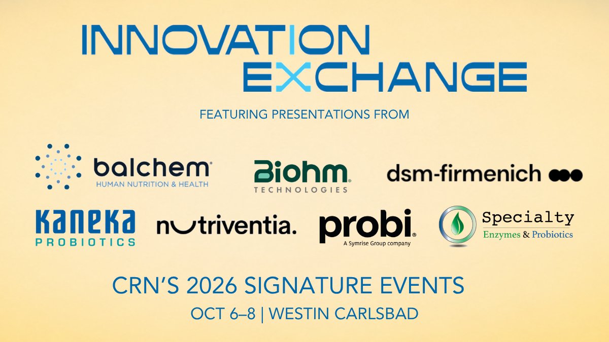 CRN_Supplements's tweet photo. Connect with the latest dietary supplement and functional food ingredient and technology innovations Oct. 6 in Carlsbad—complimentary to attendees of SciComms Connect and CONVERGENCE, featuring presentations on steering committee selected topics: https://t.co/mxlXH4UbCL https://t.co/2866iw9iI2