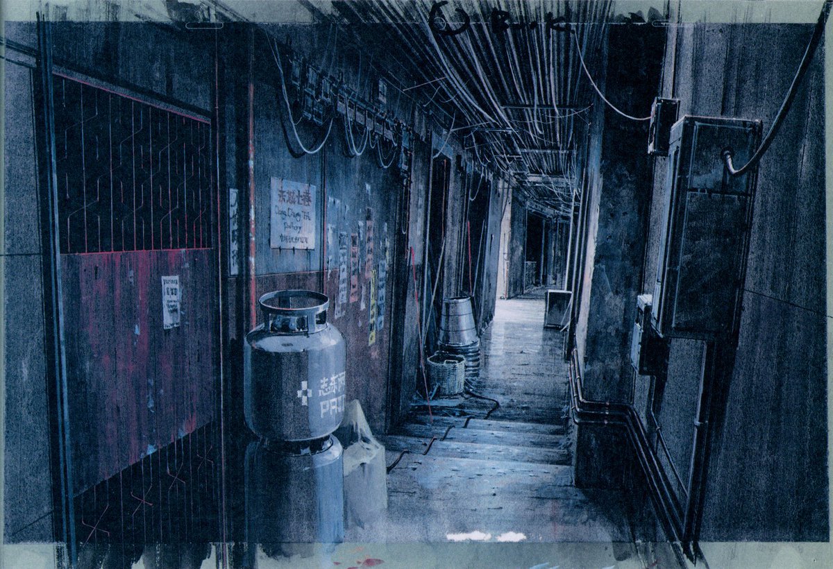 SciFiArchives's tweet photo. Background paintings by Shuichi Kusamori for Mamoru Oshii’s ‘GHOST IN THE SHELL’ (1995) https://t.co/4izSQBaywj