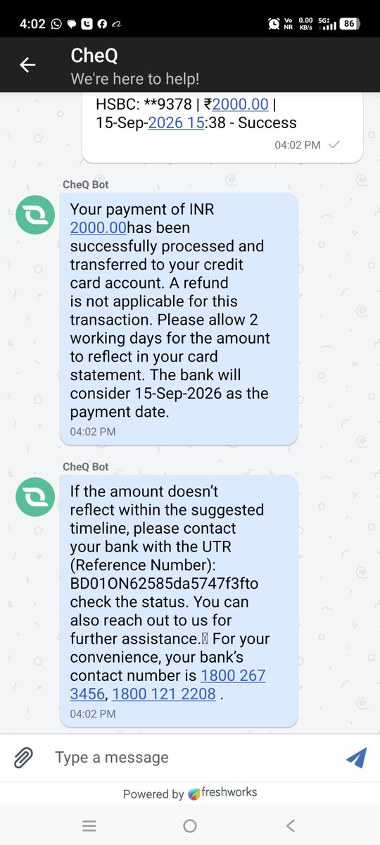 alienhubruh's tweet photo. I made a payment using 3rd party application its been a while still not reflecting in your portel i also didn't get payment notification either i got the UTR number please look into it
@HSBC_IN https://t.co/N97IjI1Ff3