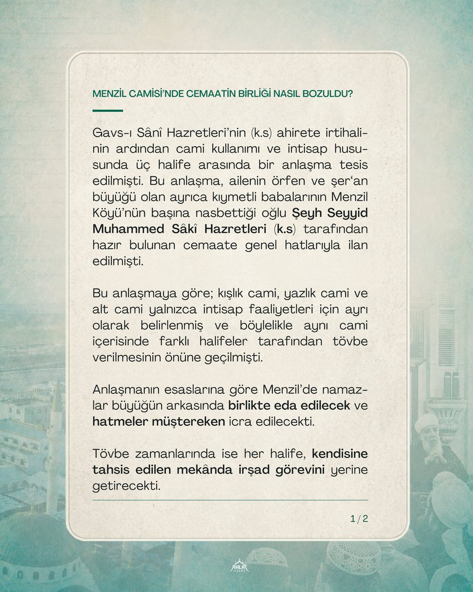 ahlatotagi's tweet photo. Menzil Camisi’nde cemaatin birliği bilinçli şekilde nasıl bozuldu? https://t.co/lYPaPIDoy8