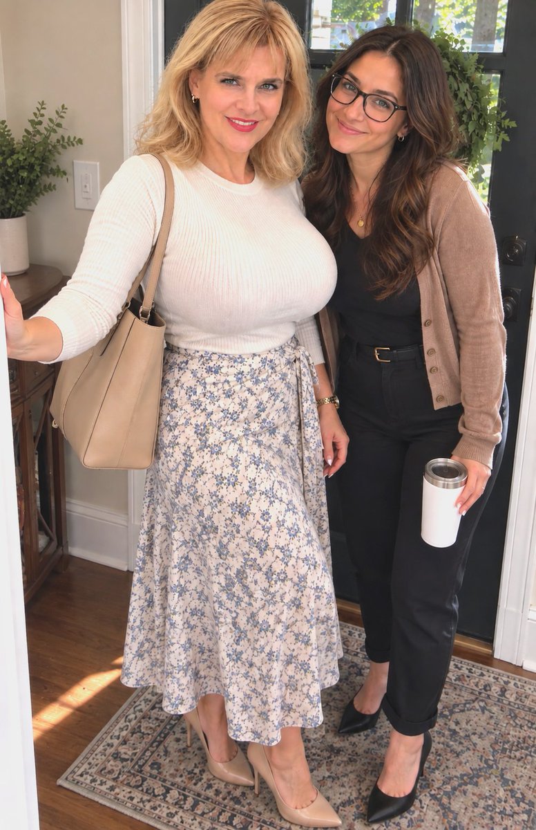 AmandaMcD85's tweet photo. A little sunshine, good company, and an excuse to dress up. 🤍🌸 Some days are just sweeter with a friend.
#Friends ##GirlsDay #FeminineStyle #FloralSkirt #ClassicStyle #WomenSupportingWomen #GoodCompany #EverydayStyle #Besties https://t.co/k5eymEPObL