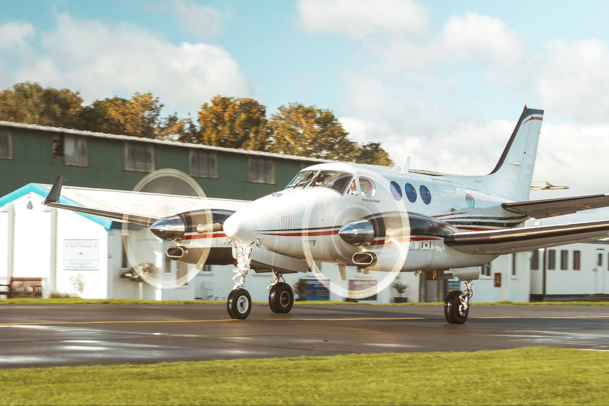 WHGA's tweet photo. King Air bringing the turboprop power ✈️🔥

Today we welcomed this Beechcraft C90GTx. Equipped with the upgraded 5-blade propellers the already impressive King Air looks even more distinctive!

#kingair #turboprob #beechcraft #C90GTx #halfpennygreen https://t.co/K3nGvnnsZ8