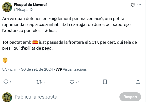 FicapalDe's tweet photo. Tot això està pactat des del primer dia que Llarena es va desdir de la sedició i va mantenir la malversació: per fer-lo tornar en el moment (electoral) més oportú per Españia.

Serà el darrer servei que li prestarà aquest fill de puta. https://t.co/VgIDXMqhqH
