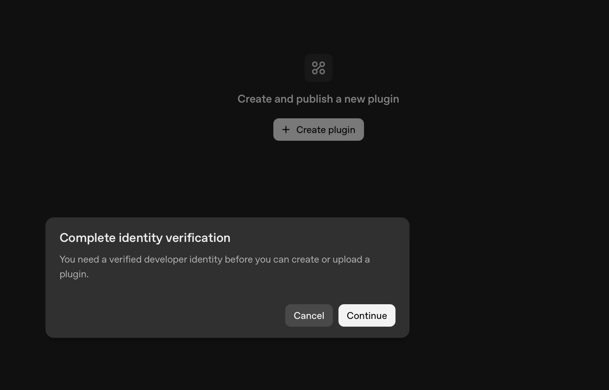 lostincode's tweet photo. @thsottiaux to submit a plugin with mcp do we need a verified business? I keep getting this message https://t.co/27I91UJPzb