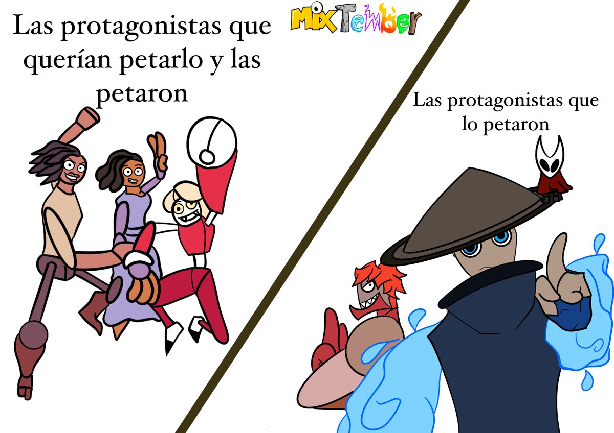 Erick27963404's tweet photo. Día: 15 #Mixtember #mixels #mixelsfanart
Bodrios:
Hazbin hotel, Wish y Dustborn
God: Samurái de ojos azules, Nimona y Silksong https://t.co/eOeuTdy1uL