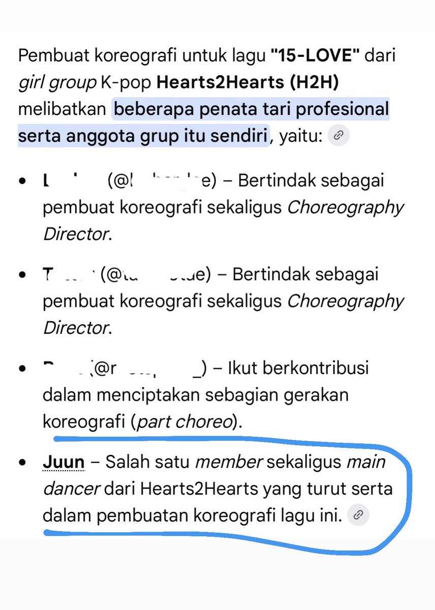 jaeyjuun's tweet photo. juun menjadi salah satu pembuat koreografi untuk lagu 15-love , dalam interview bersama dazed, juun juga mengungkapkan keinginannya untuk membuat koreografi untuk hearts2hearts sendiri dengan durasi yang sedikit lebih panjang

💬: apakah ada sesuatu yang ingin kamu simpan sampai kita bertemu dengan dazed lagi? aku akan mengingatnya, aku janji
👾: aku ingin mencoba membuat koreografi untuk hearts2hearts sendiri, dalam promosi 15-love kali ini, meskipun hanya sebentar, ada satu bagian gerakan yang aku buat sendiri, walaupun benar benar hanya satu gerakan, aku merasa sangat senang. jadi, aku punya satu tujuan kecil tahun ini, semoga koreografi yang aku buat sendiri bisa masuk ke lagu kami dalam bagian yang sedikit lebih panjang

SOO SOO PROUD OF KIM JUUN, BANGGA BANGET, JUUN KAMU KEREN BANGETTT!!, OUR MAIN DANCERR🥹🥹❤️‍🔥