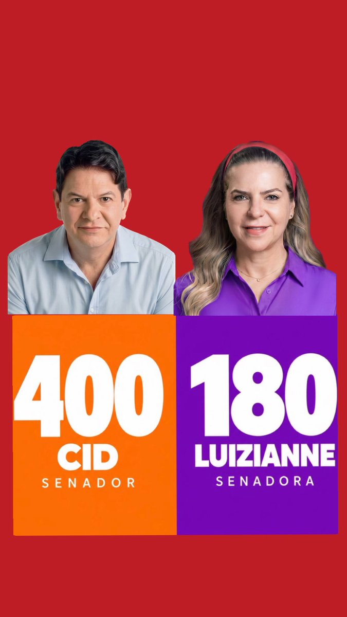 Marcusfs97's tweet photo. Meus senadores: 
Luizianne 180💜 e Cid 400🧡 https://t.co/sUwBvaagUg