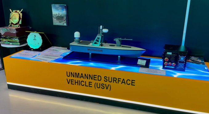 kaskaide1's tweet photo. GIDS Unmanned Surface Vessel “MUHASSIR” at the Africa Aerospace &amp; Defence Exhibition (AAD) 2026.

Hanger 1 | Stand 1CE3 https://t.co/eBfE37y3vS