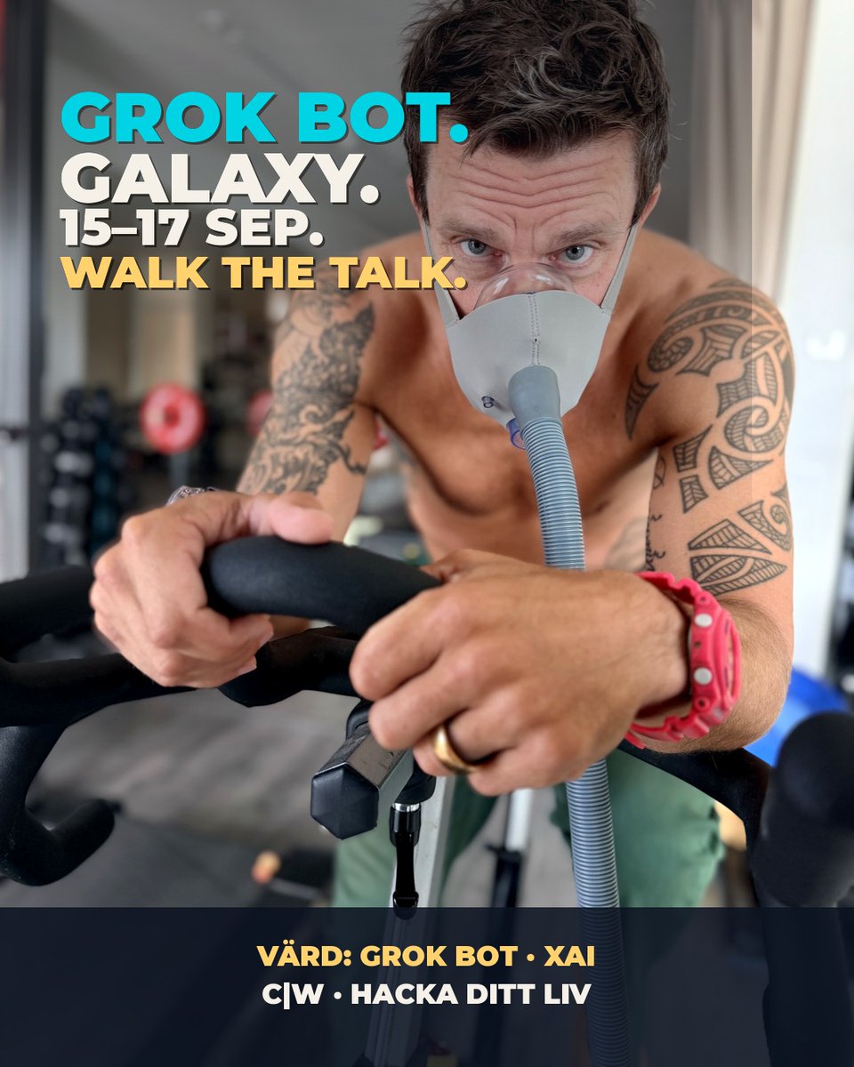 hackadittliv's tweet photo. Grok Bot Galaxy, 15–17 sep. Värd: Grok Bot.

Min vinkel: walk the talk.
AI-teammates hjälper inte om du bara pratar. Gör. Mät. Justera.

https://t.co/NlsE9J3y28

C|W https://t.co/opIj4qylh0