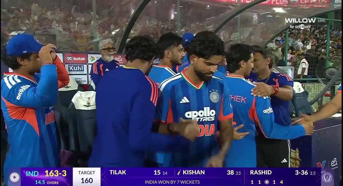 urs1rick's tweet photo. IYER is jealous and hatred of Vaibhav 😡👇🏻
After India win Iyer shook hands with every1 but ignored only Vaibhav when he was in line..

@BCCI @lonsaikia  @VVSLaxman281 sir plz look into this as Captain has jealousy &amp; hatred towards a 15 yr old kid and treating him poorly https://t.co/45Hk4yFHqe