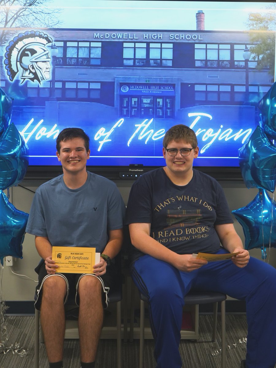 MillcreekSD's tweet photo. We are excited to share that two of our McDowell Trojans have been acknowledged as semifinalists for the 2027 National Merit Scholarship Program! Join us in celebrating Connor Person and Hunter Rudd, who showcased their academic excellence on the qualifying test -- Way to go!👏💙 https://t.co/gmOTbIgsLS
