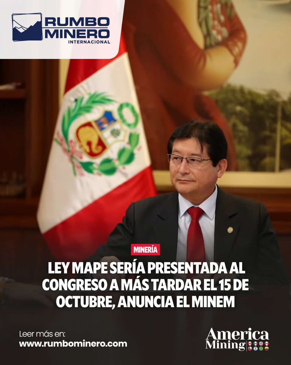 rumbominero's tweet photo. ⛏️ El Ejecutivo alista un régimen simplificado para formalizar a mineros artesanales. Guillermo Shinno advirtió que el modelo actual no funciona y que solo 2.300 trabajadores lo habrían culminado.
🔗 Más: https://t.co/9qVElkRa1O
#Minería #MINEM #MAPE #Perú #Formalización https://t.co/QIt2JKt5lX