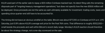 Dxiver1s's tweet photo. $KULR
 interesting enough has exited their full 
$BTC
 position which begs the question, what will these funds be used for? What we know is the ATM is paused until the end of the month but now they have over $58M+ which equates to about half of their current market cap. 🧐 https://t.co/3xzWMnY5cn